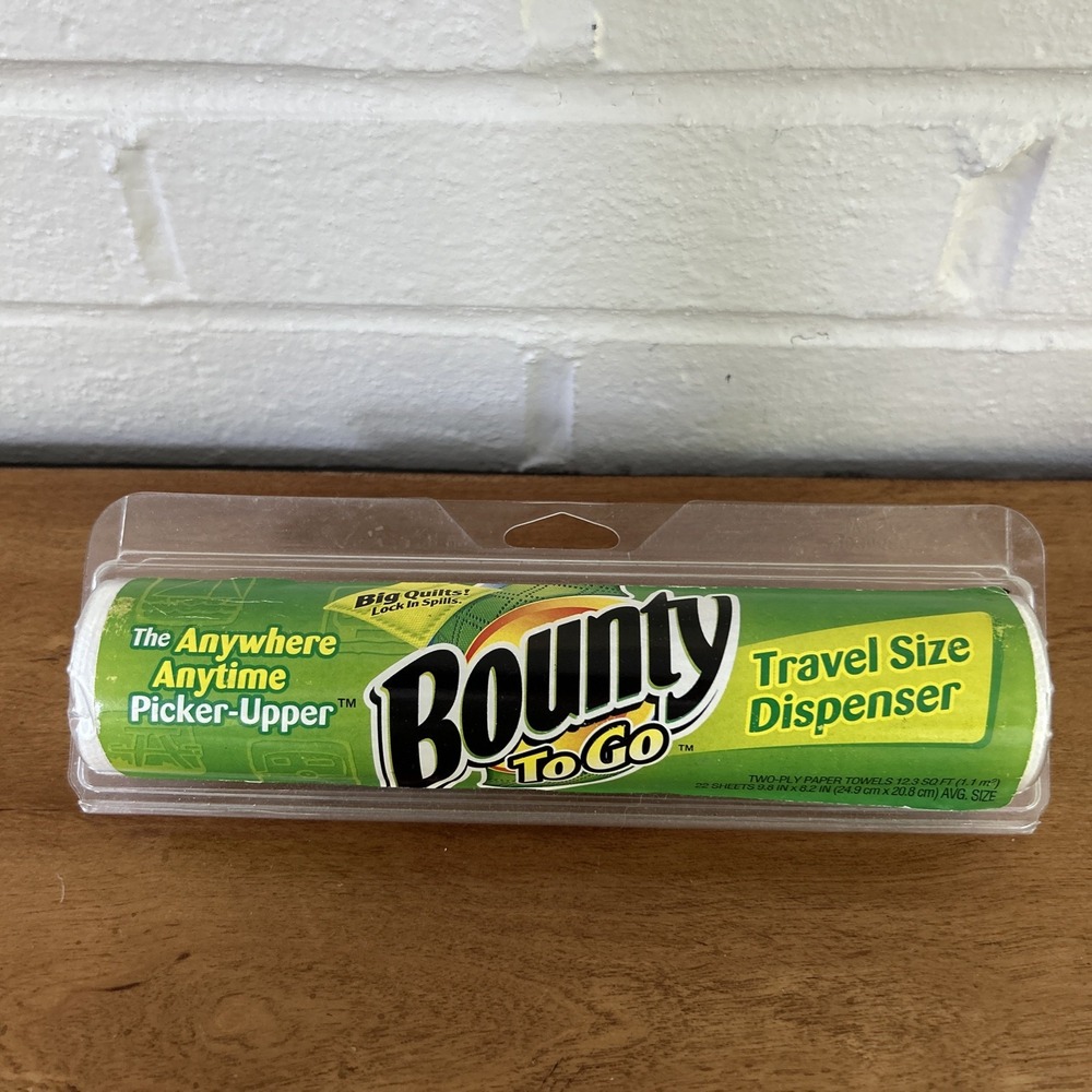 Vintage 2003 Bounty Mini Roll Paper Towels Travel To Go